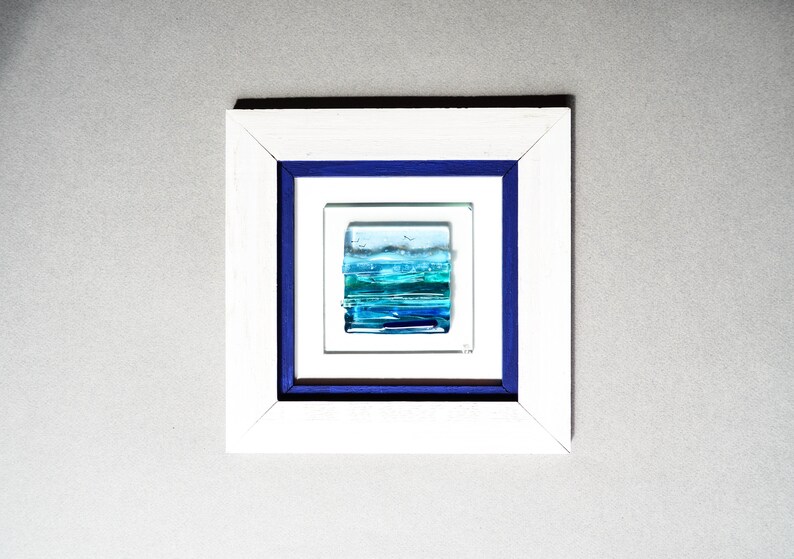 Glass Wall Art Ocean Art Ocean Glass Art Modern Art Fused Etsy