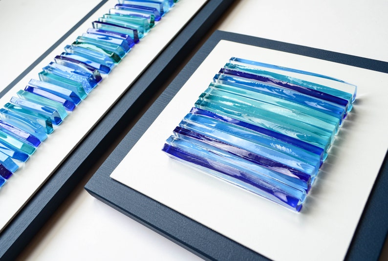 Large Glass Wall Art Horizontal Wall Art 3D Wall Art Fused Etsy