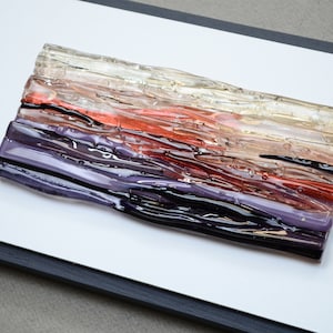 Modern glass art Fused glass wall art Contemporary glass art Office wall art Living room wall art Modern glass Pink glass wall art
