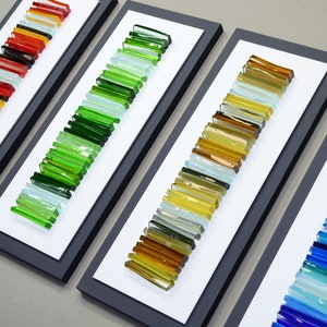 Modern glass art 3D wall art Green wall art Fused glass wall art Contemporary wall art Wall sculpture Horizontal panel Vertical panel