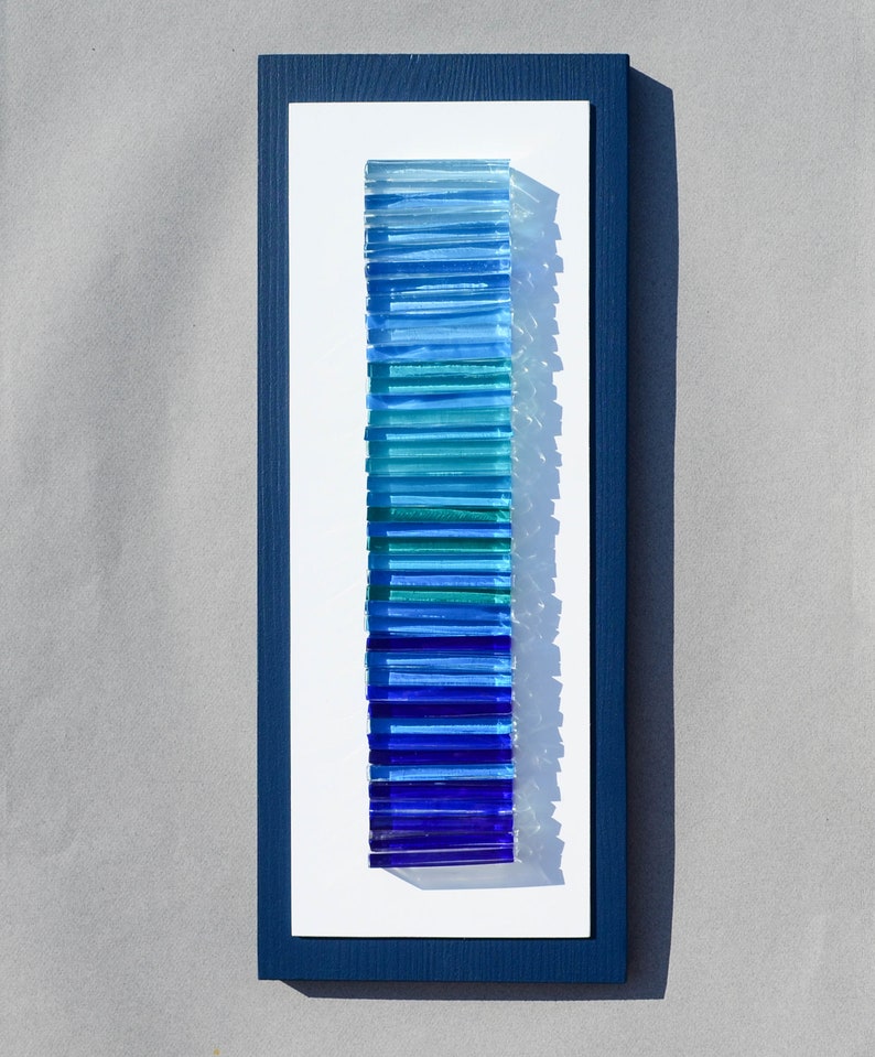 Modern art Vertical wall art Fused glass wall art Abstract Etsy