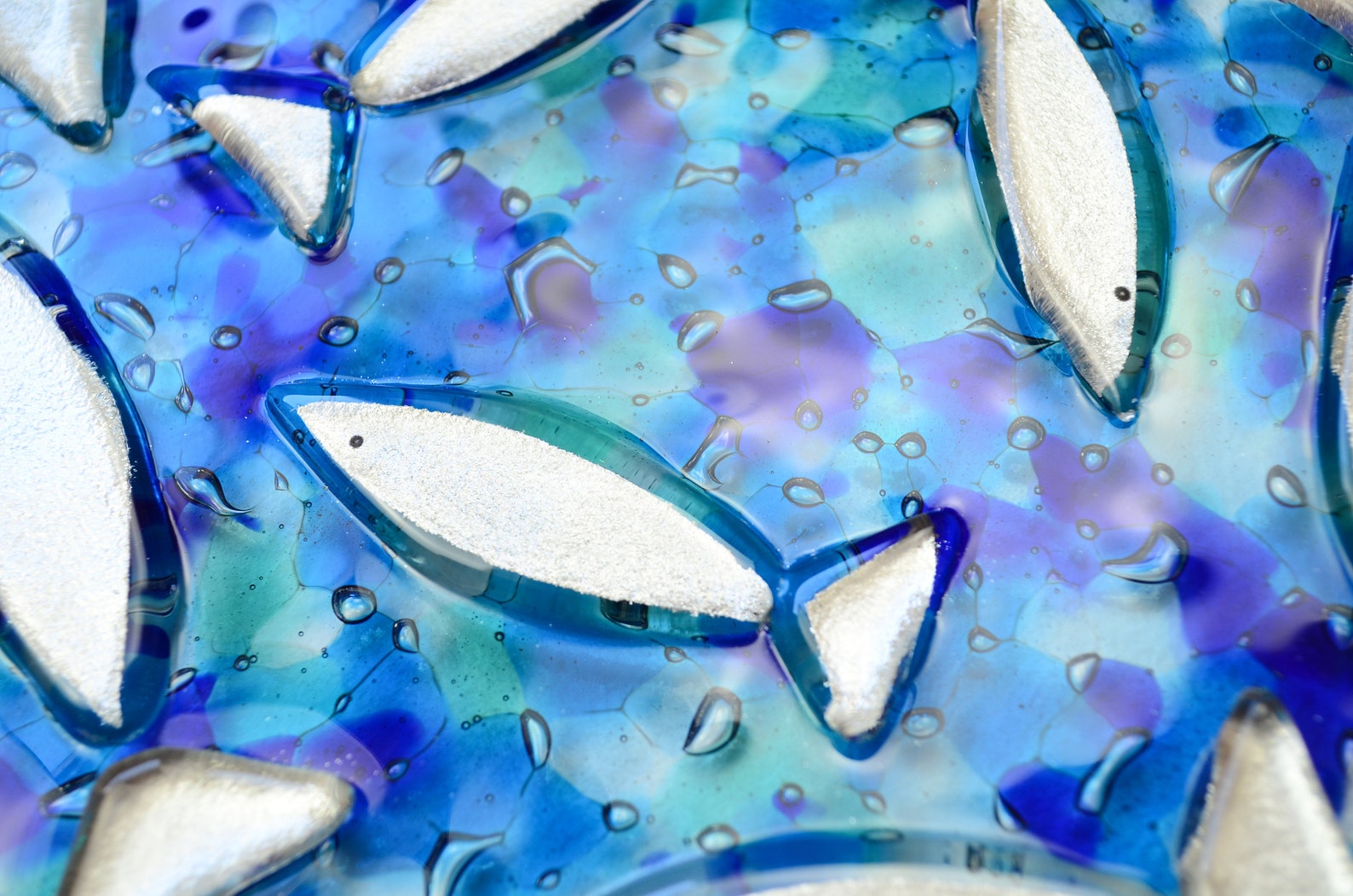 Bathroom Wall Art Glass Art Coastal Decor Ocean Decor Fused - Etsy