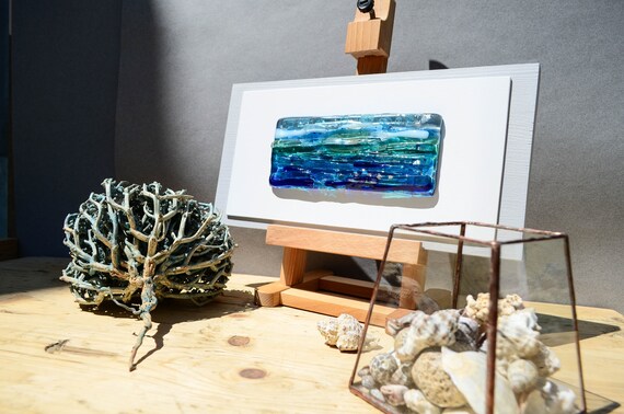 Ocean Waves Glass Art Ocean Decor Beach House Decor Beach Art Etsy
