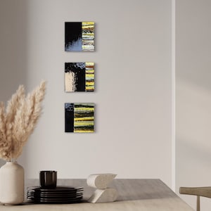 Modern glass art Office wall art Contemporary glass wall art Fused glass wall art Glass art Wall sculpture Set of several pieces