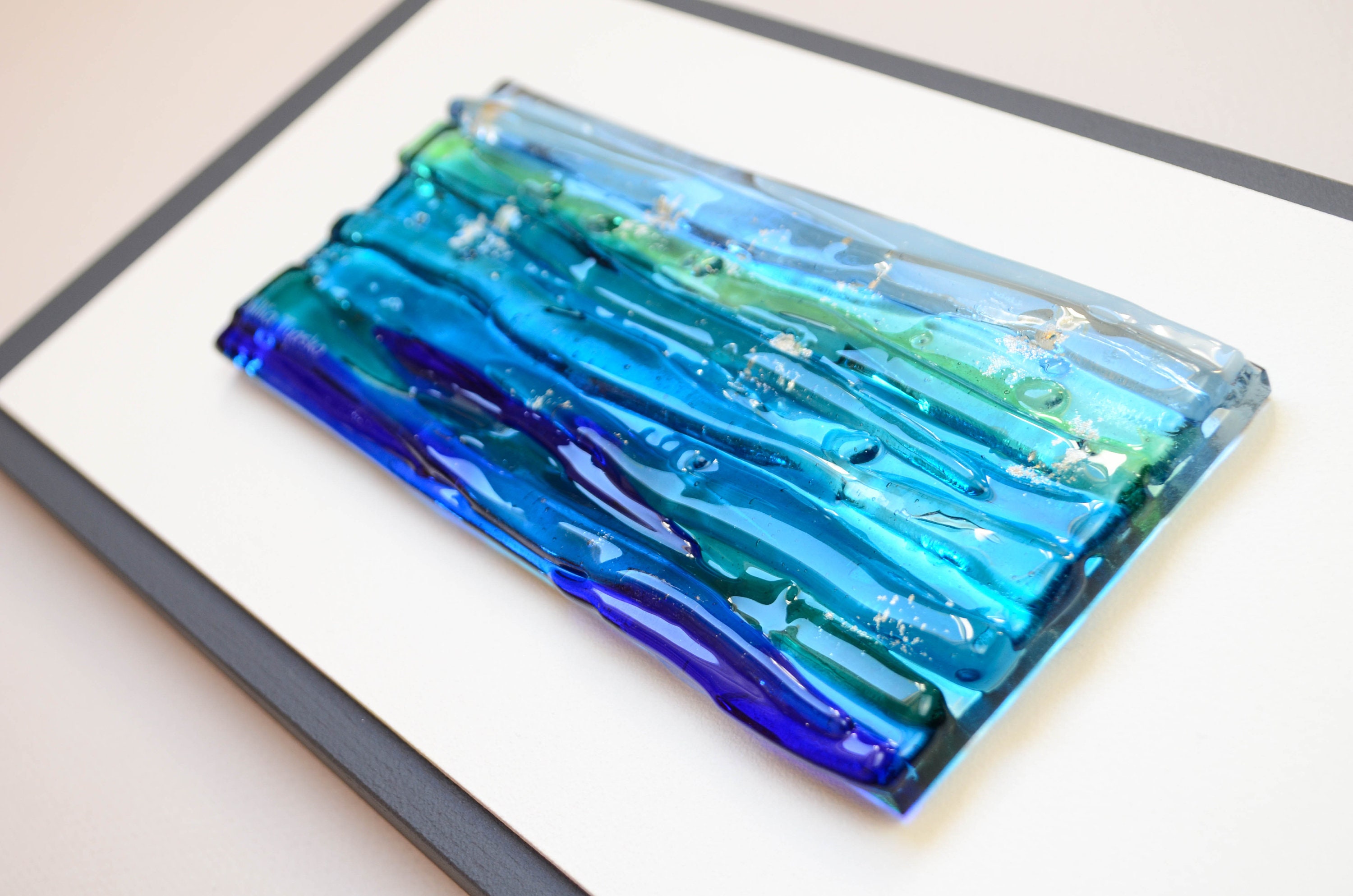 Ocean Decor Glass Wall Art Coastal Decor Beach Art Modern Wall Etsy