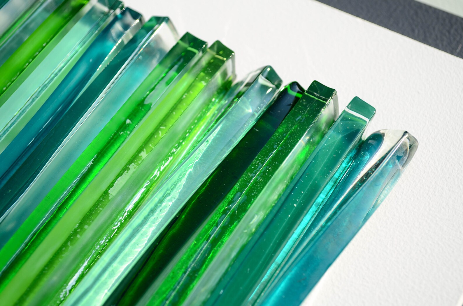3d wall art Wall sculpture Glass wall art Green art Wall panel Etsy