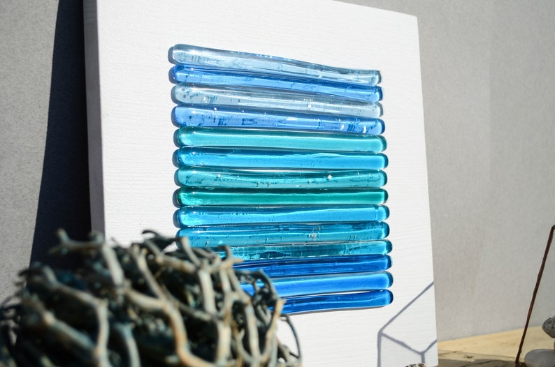 Fused Glass Wall Art Modern Wall Art Coastal Decor Beach Wall Etsy UK