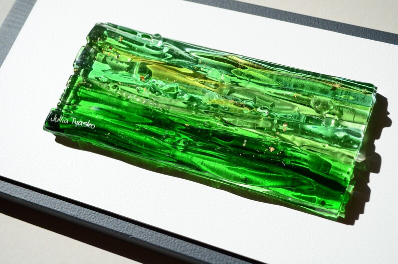 Glass Art Green Wall Art Fused Glass Wall Art Office Wall Art Etsy UK