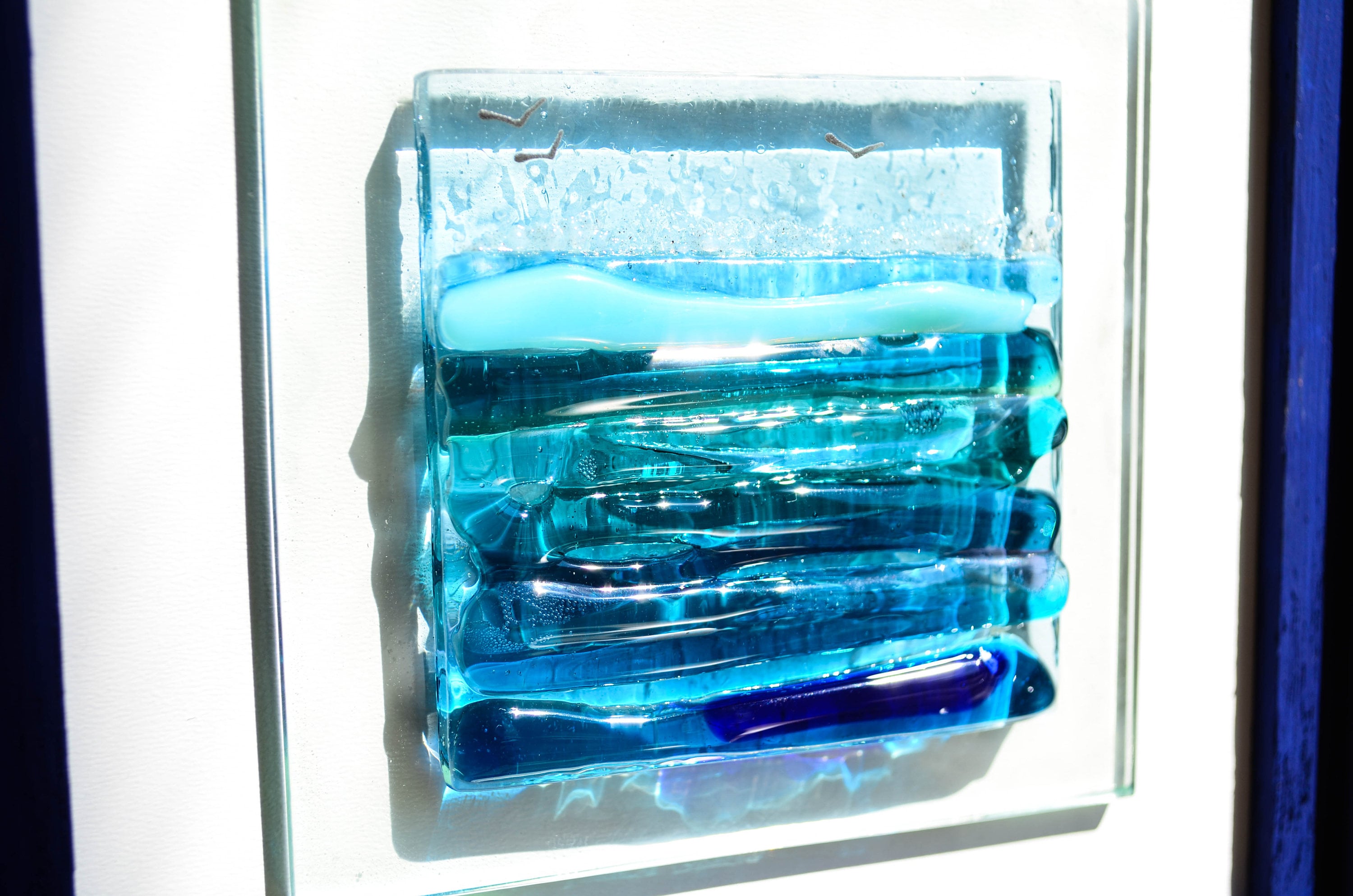 Glass Wall Art Ocean Art Ocean Glass Art Modern Art Fused Etsy