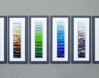 Modern glass art Green wall art 3D wall art Glass art Fused glass wall art Contemporary wall art Wall sculpture Living room wall art