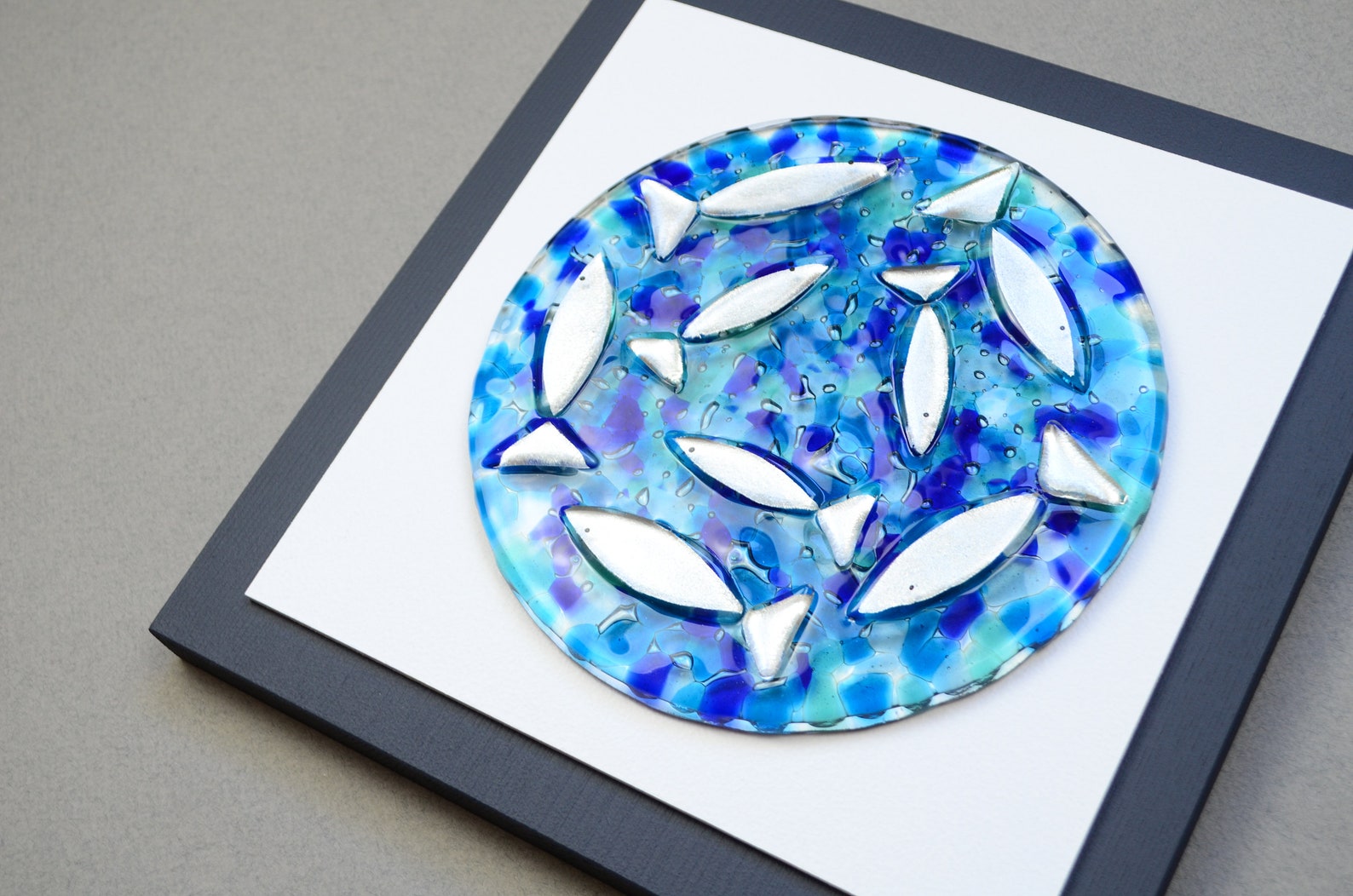 Bathroom Wall Art Glass Art Coastal Decor Ocean Decor Fused | Etsy