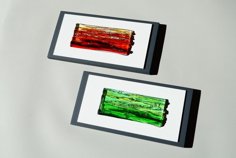 Glass Art Green Wall Art Fused Glass Wall Art Office Wall Art Etsy UK
