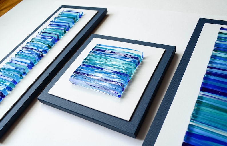 Large Glass Wall Art Horizontal Wall Art 3D Wall Art Fused Etsy
