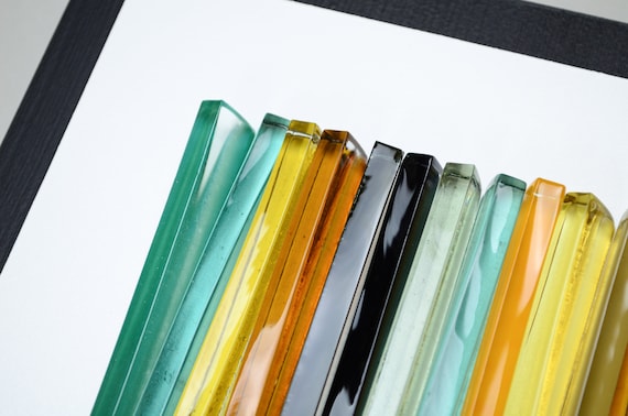 Glass wall art Modern glass art Fused glass wall art Wall sculpture Contemporary glass wall art Office wall art