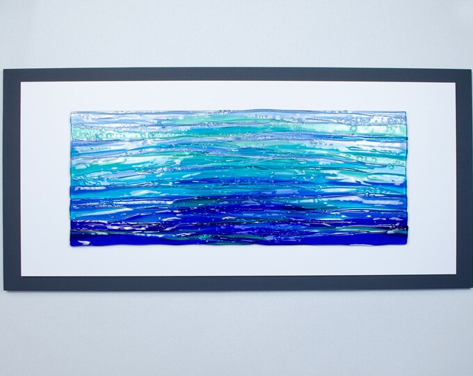 Large Ocean Wall Art Modern Glass Art Fused Glass Art Ocean Etsy