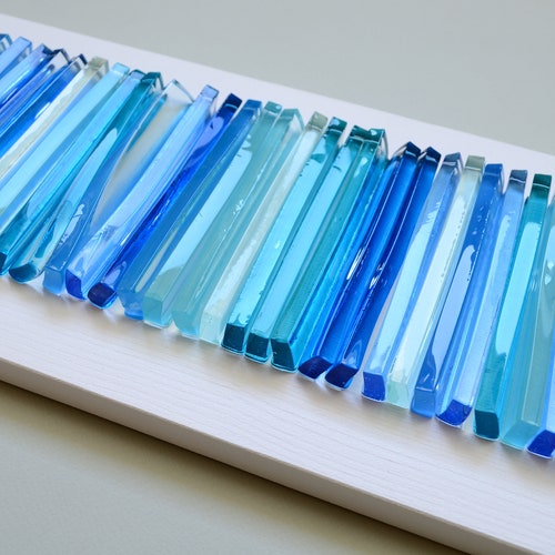 Modern Glass Art Green Wall Art 3D Wall Art Glass Art Fused Etsy UK