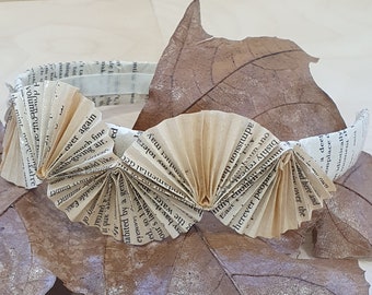 Gatsby Book Page Headband, Art Deco Style, Paper Anniversary Gift