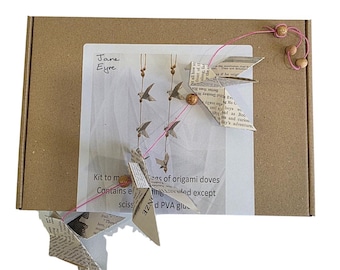 Origami Dove Kit: Book-Themed Wedding, Paper Anniversary Gift