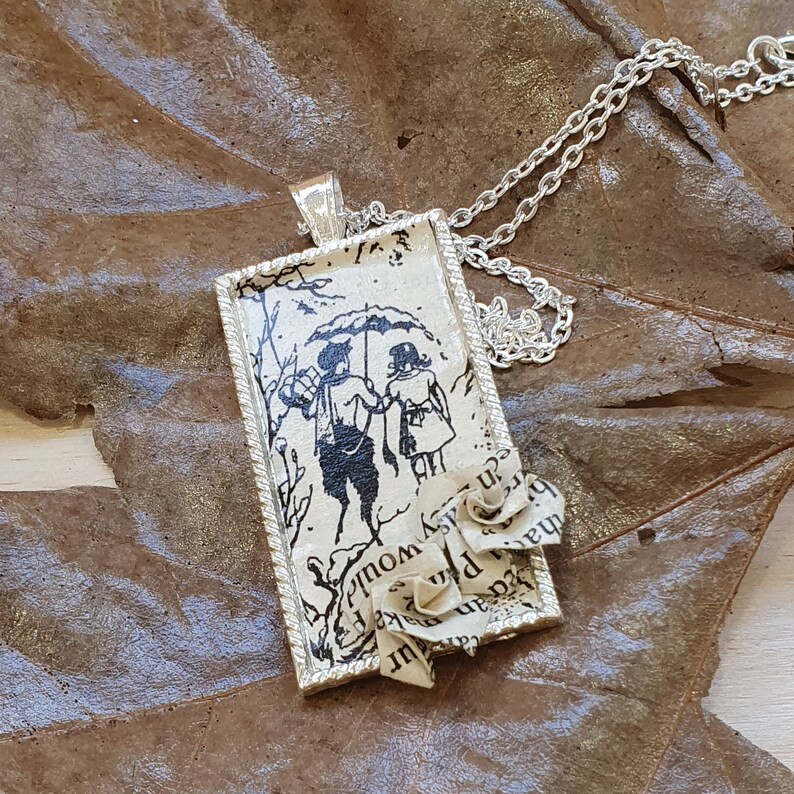 Chronicles of Narnia gift, eco-friendly recycled jewellery, up cycled book necklace, book lover jewelry, The Lion the Witch and the Wardrobe image 8