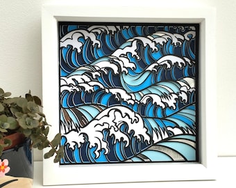 Paper Cut Wave Art