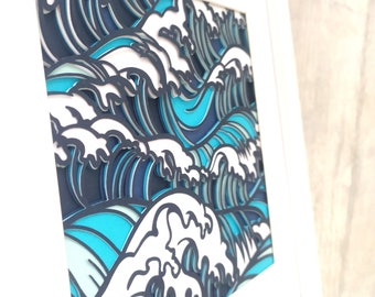 Paper Cut Wave Art