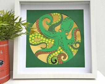 Paper Art Octopus
