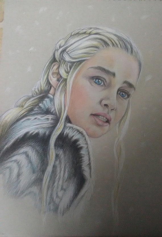 Daenerys Targaryan Fire And Ice Art Print By Ellen Walker Etsy
