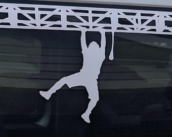 Pearl Jam / Eddie Vedder Truss Hang Silhouette Vinyl Sticker