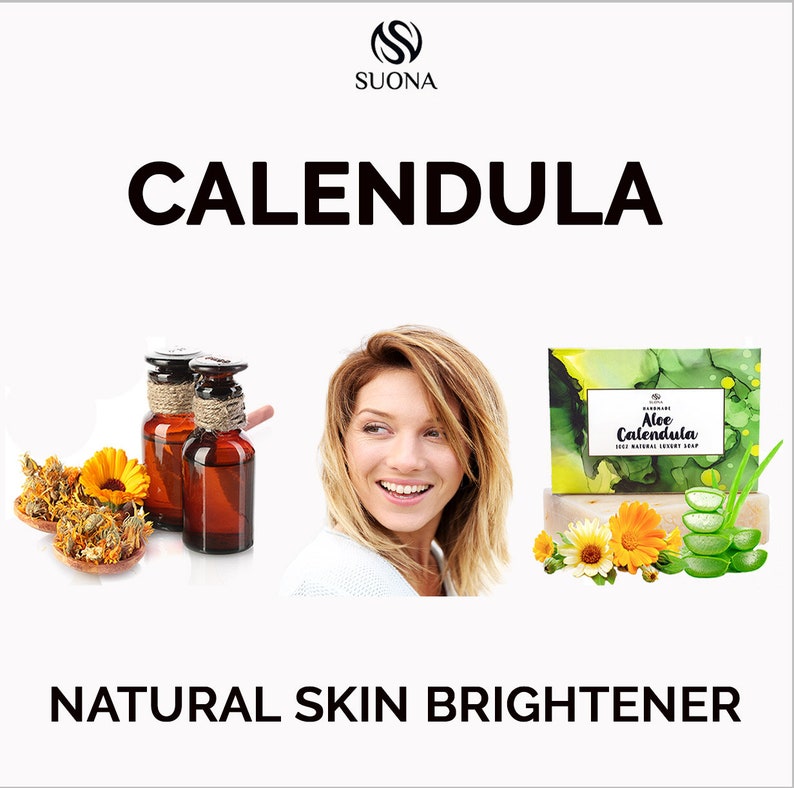 Aloe Vera Calendula Soap Bar Gentle Face & Body Wash for Sensitive Skin