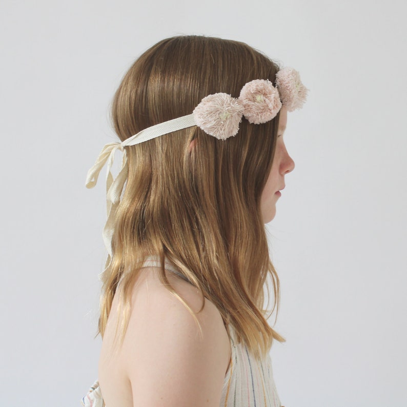 Flower Crown for Kids Flower Crown Blush Pink, Headband, Flower Girl, Headband for kids, headband, Daisy Crown, Festival Crown image 2