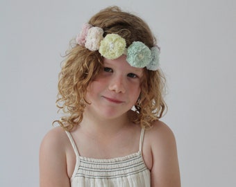 Flower Crown for Kids - Flower Crown - PASTEL RAINBOW, Headband, Flower Girl, Headband for kids, headband, Daisy Crown, Festival Crown,