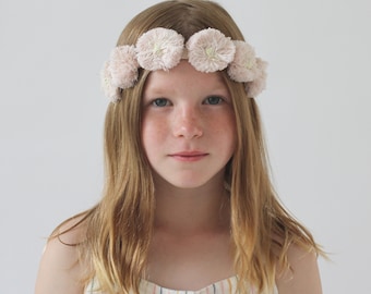Flower Crown for Kids - Flower Crown - Blush Pink, Headband, Flower Girl, Headband for kids, headband, Daisy Crown, Festival Crown