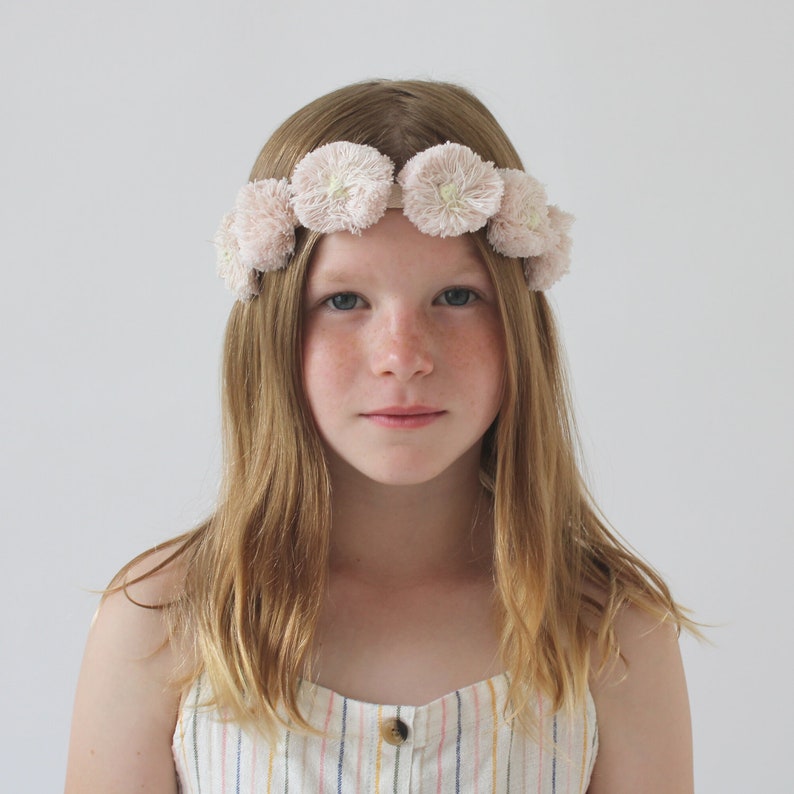 Flower Crown for Kids Flower Crown Blush Pink, Headband, Flower Girl, Headband for kids, headband, Daisy Crown, Festival Crown image 1