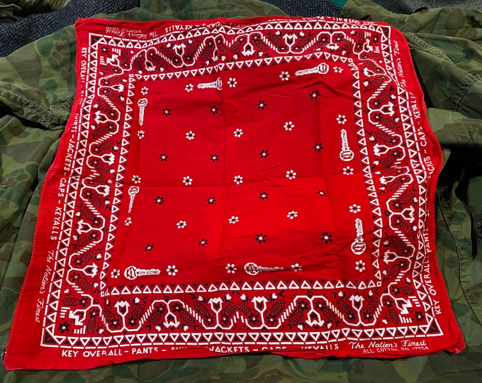 Vintage Key Overalls bandana workwear