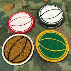 Parche vintage de baloncesto de Varsity Letterman (más de 4 pulgadas)