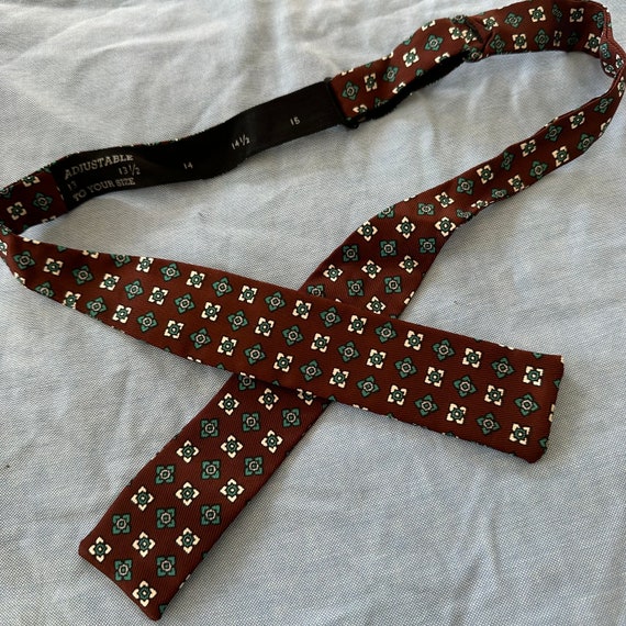 Vintage Bow Tie brown and green - image 1