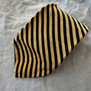 Vintage Brooks Brothers Repp tie - gold and blue extra long