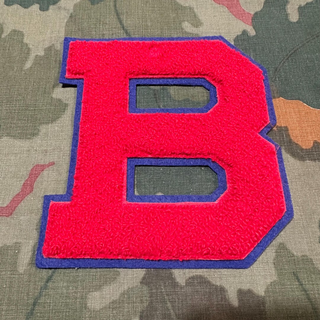 Vintage Chenille Letterman/varsity Patch Letter B Red and Blue 6