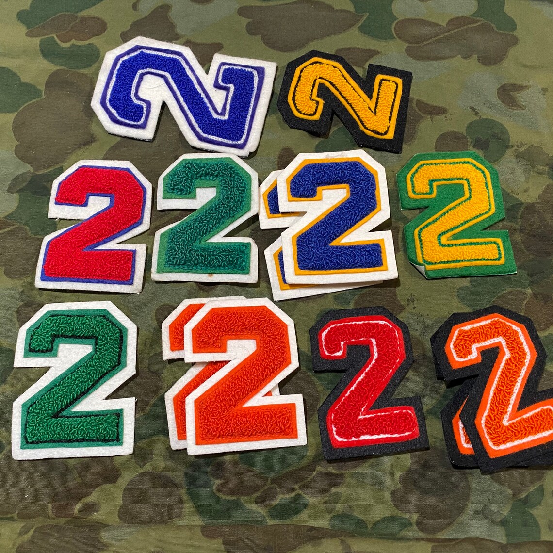 Vintage Varsity Number Patches 2 two Etsy
