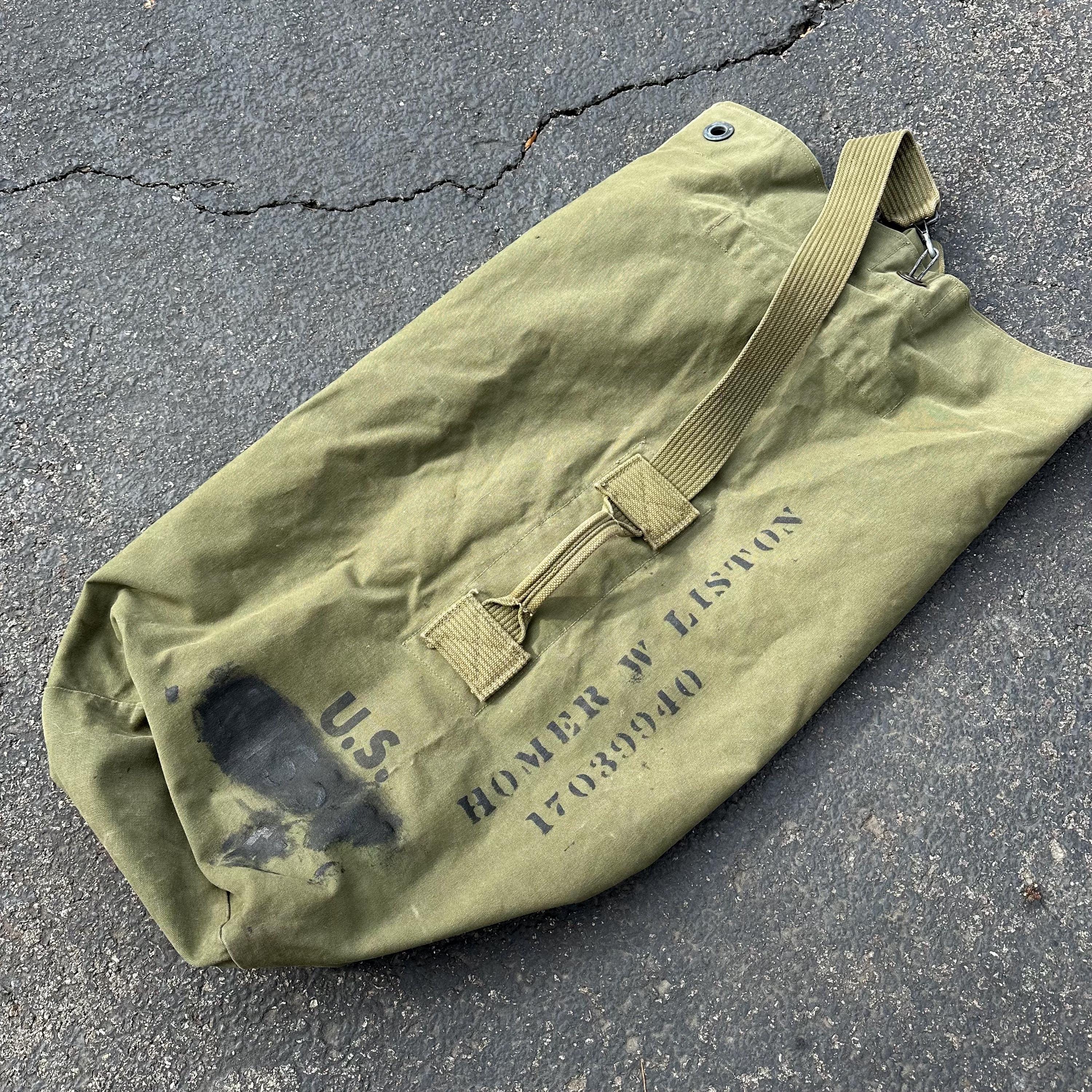 Vintage Military Duffle Bag - Canvas US - Etsy Israel