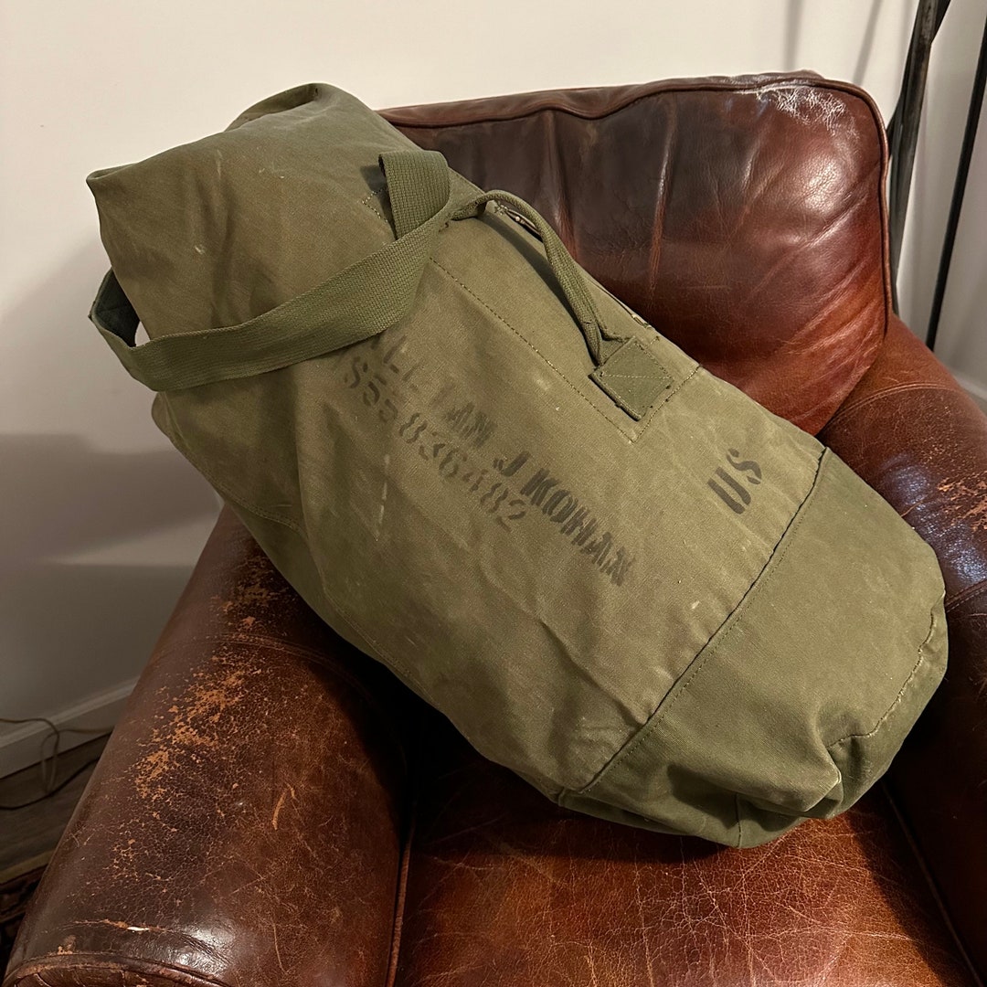 Vintage Military Duffle Bag Canvas US Etsy