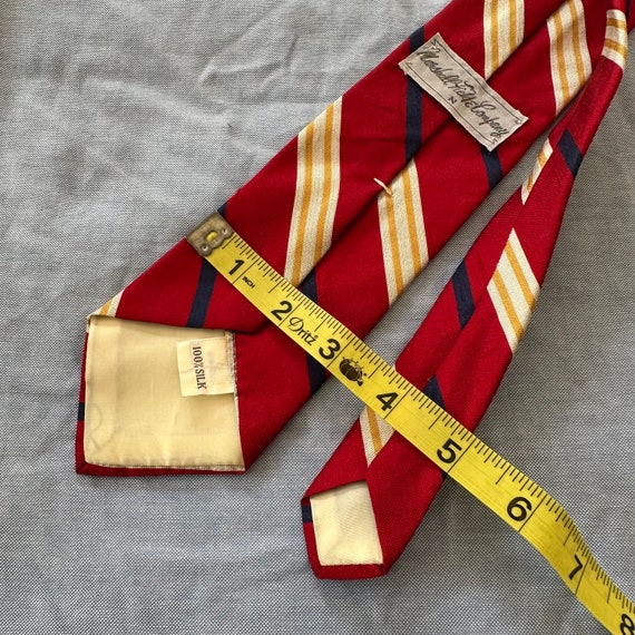 Vintage silk Repp tie - Marshall Fields - image 2