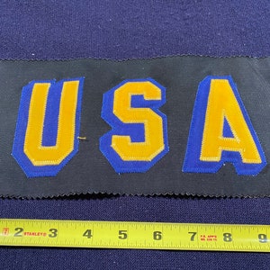 Vintage varsity patch USA tackle twill chainstitch