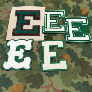 Patch universitário vintage - E 6+ polegadas