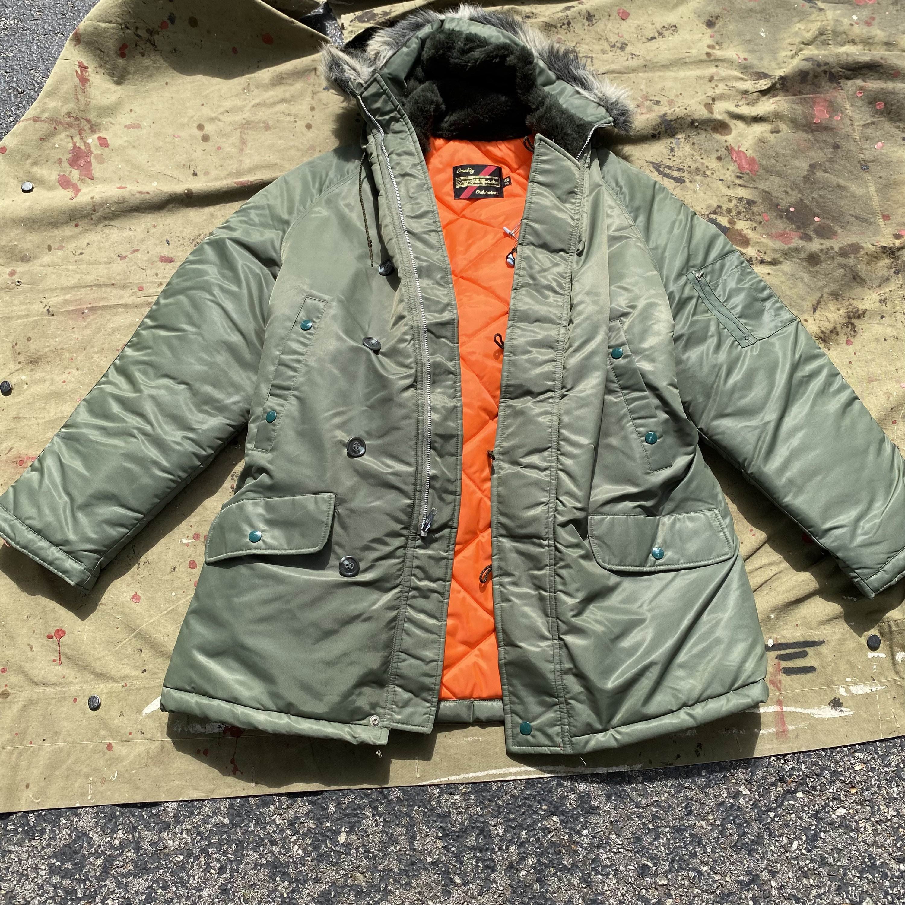 Snorkel parka shop orange lining