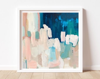 Impression Giclée, impression d'art, art moderne, art abstrait, art mural, papier fait main, peinture abstraite, impression d'art, multicolore, paysage