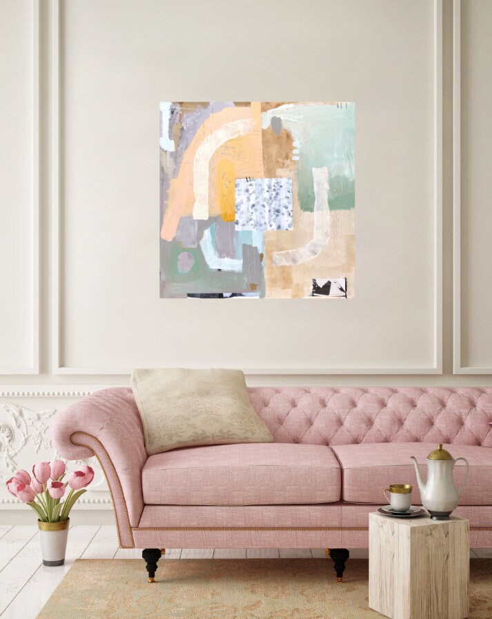 Large Abstract Painting Original Wallart Abstract Landscape Etsy