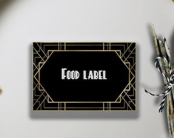 DIY Roaring 20s Food Label Template (Digital)