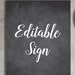 Editable Chalkboard Sign, Digital Chalkboard Art Quote Print, 4x6, 5x7 ...