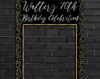 Custom Photo Booth Frame: Personalized Party Selfie Prop (Digital File)